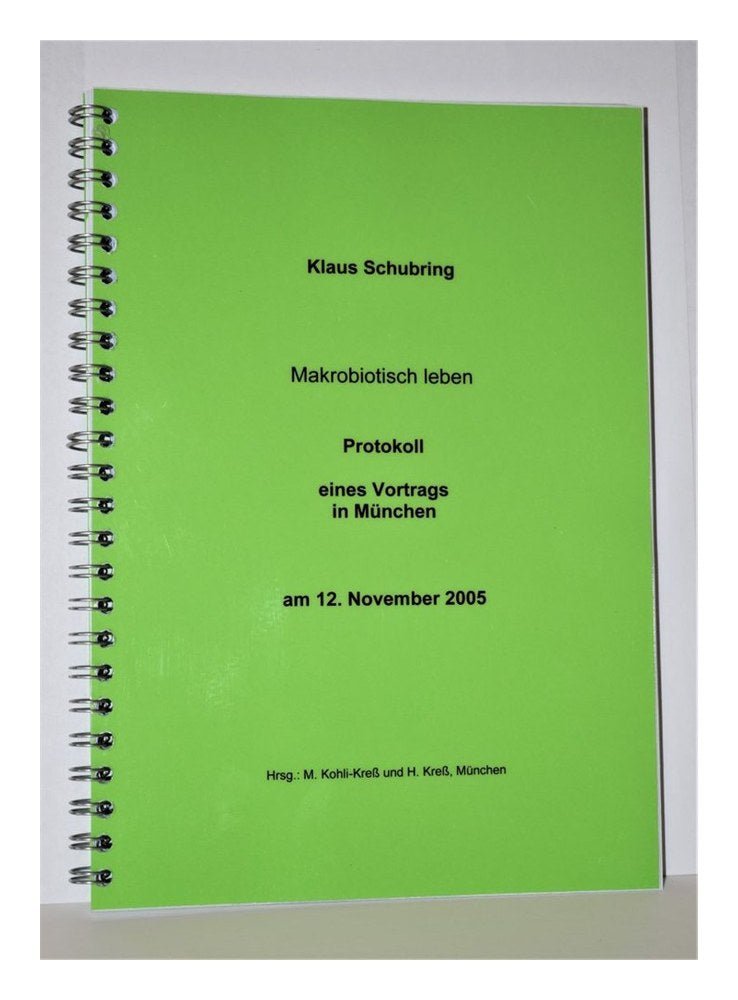 Makrobiotisch leben (Schubring, Klaus)