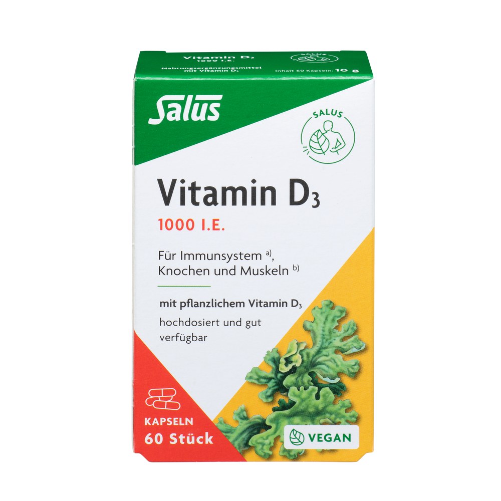 Salus® Vitamin D3 1000 vegan, 60 Kapseln