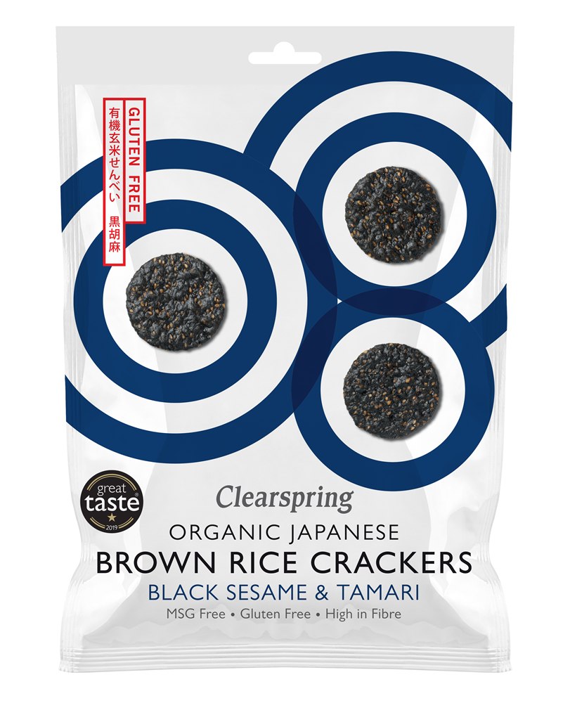 Naturreiscracker mit schwarzem Sesam