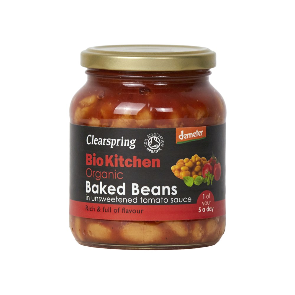 Baked Beans (weiße gebackene Bohnen in Tomatensauce) im Glas