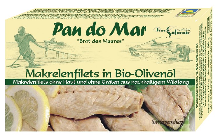 Makrelenfilets in Bio-Olivenöl 120 g