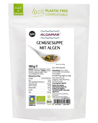 Gemüsesuppe mit Algen
