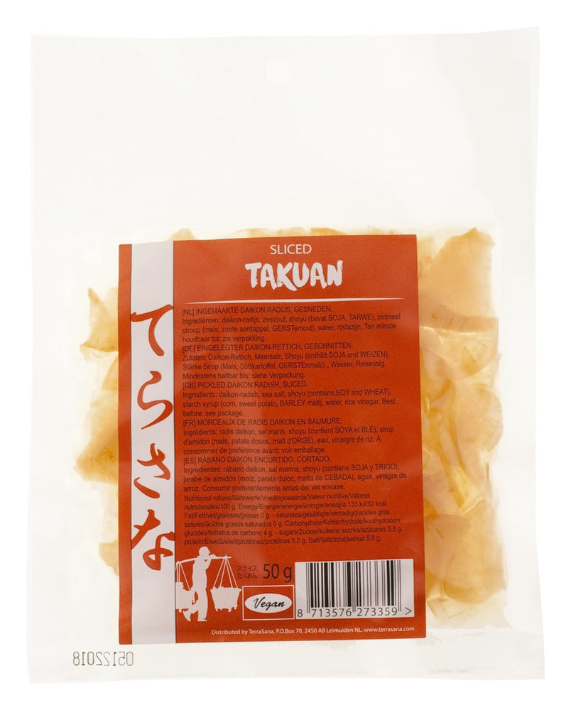 Takuan geschnitten