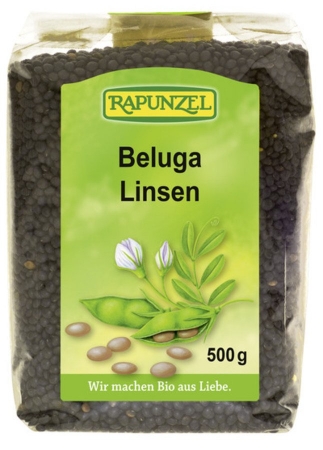 Beluga Linsen schwarz, BIO, 500g, Rapunzel