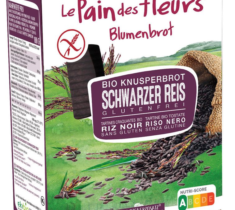 Knusprige Schwarzer Reis-Schnitten, BIO, Blumenbrot, 150 g
